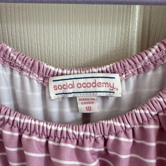 Charming Pink Striped Kids Dress - Picture 2 of 4